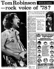 Tom Robinson - Rock Voice Of '78?